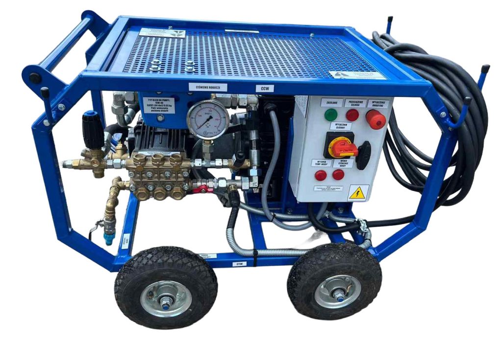 Wysokociśnieniowy Agregat Czyszczący Elektryczny Kołowy WAC-EK 500-1250 bar 30-32-37kW (w tym również Ex)